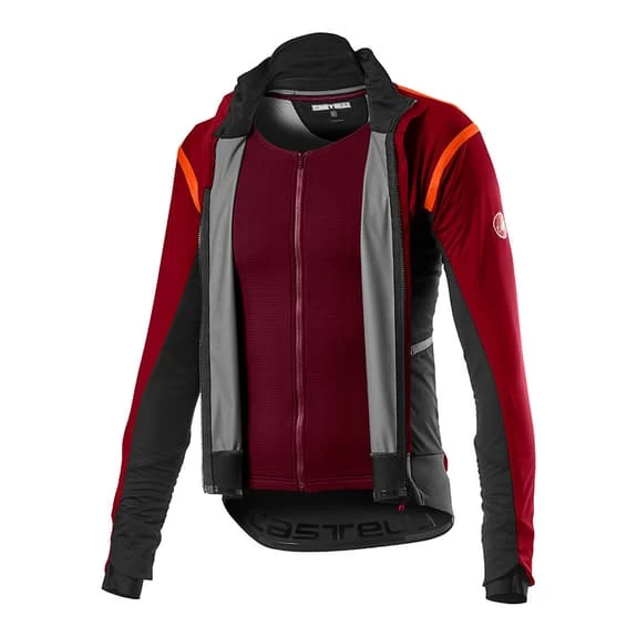 Completo Castelli Alpha RoS 2 Rosso Corsa GORE-TEX INFINIUM™ Nano Flex Pro 2 Granata Nero 6 Completo Castelli Alpha RoS 2 Rosso Corsa GORE-TEX INFINIUM™ Nano Flex Pro 2 Granata Nero - immagine 4