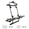Portabici Posteriore Fabbri BICI OK MTB VAN 2 Per Ducato Jumper Boxer Nero